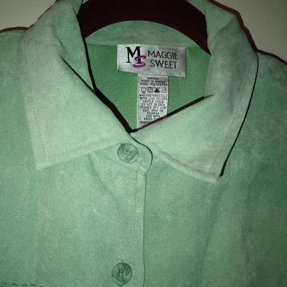 Maggie Sweet Pantsuit Jacket, Celery or Light Green, Size M, Pre-owned - Picture 5 of 7